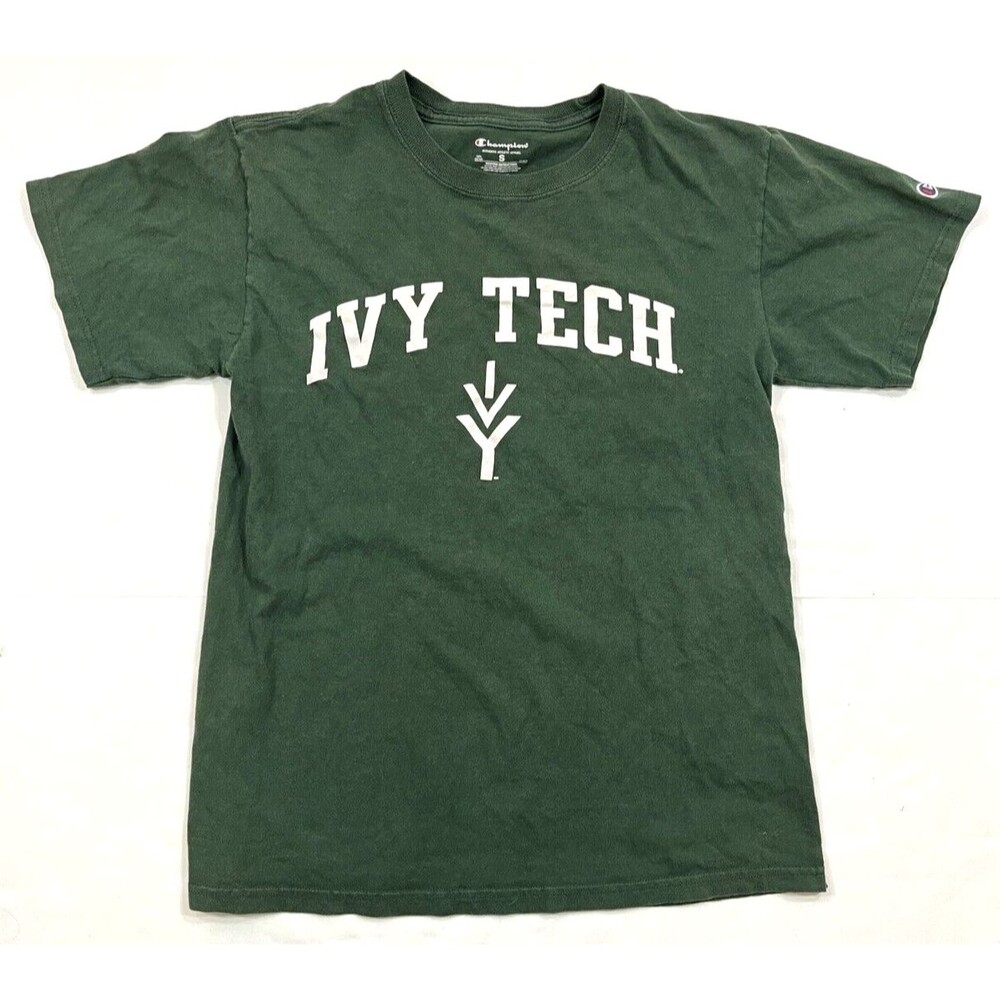 Champion Ivy Tech Community College‎ Tee T-shirt Green Unisex Adult Small